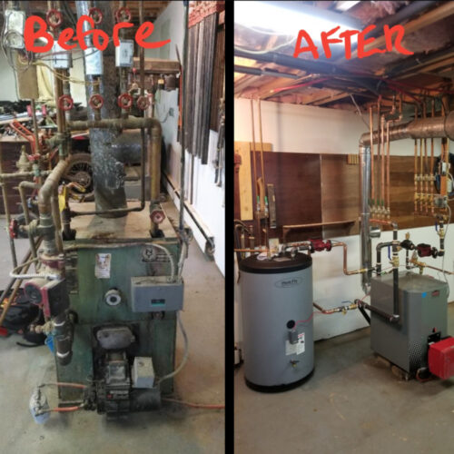 Oil Boiler to Cold Cast Iron Retrofit